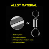 Fishing Rolling Swivel Snap Pack of 100, #8 #10 #12 HERCULES