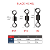 Fishing Rolling Swivel Snap Pack of 100, #8 #10 #12 HERCULES