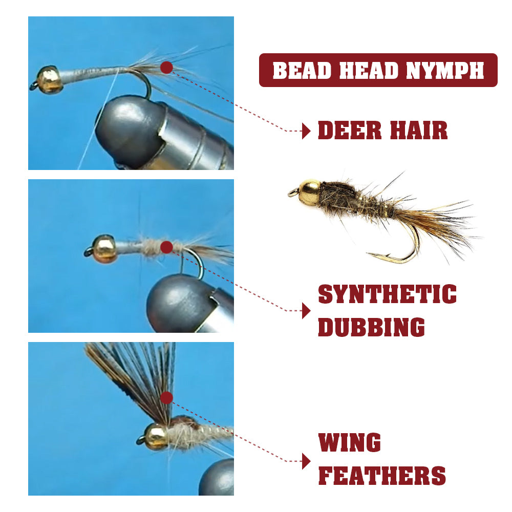 Fly Tying Material Set Feather and Dubbing Starter Kit HERCULES