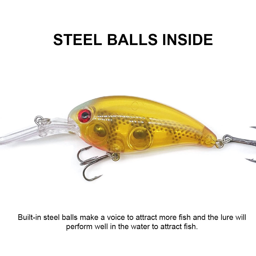 HERCULES 4" Crankbait Shallow Diving Fishing Lures HERCULES