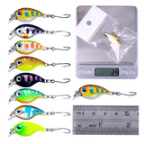 HERCULES 1.4" Micro Crankbait Single Hook Floating Fishing Lure HERCULES