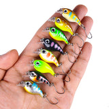 HERCULES 1.4" Micro Crankbait Single Hook Floating Fishing Lure HERCULES