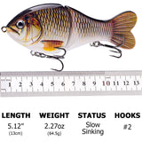 HERCULES 5.12" Multi Jointed Cute Fishing Lure Swimbaits HERCULES