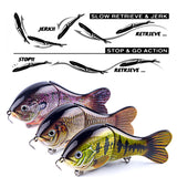 HERCULES 5.12" Multi Jointed Cute Fishing Lure Swimbaits HERCULES