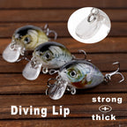 HERCULES 4cm 4g Micro Cranbaits Fishing Lures 5pcs HERCULES