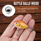 HERCULES 4cm 4g Micro Cranbaits Fishing Lures 5pcs HERCULES