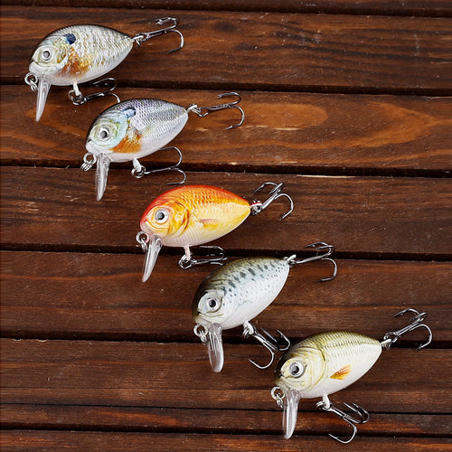 HERCULES 4cm 4g Micro Cranbaits Fishing Lures 5pcs HERCULES