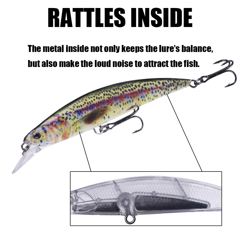 HERCULES Minnow Lure Baits 11cm 15.5g Fishing Lure Box of 3PCS HERCULES