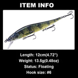 HERCULES 12CM Floating Minnow Baits Fishing Lures pack of 3pcs HERCULES