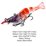 HERCULES Multi-jointed Hard Lure Shrimp Swimbait Fishing Lure Hercules Fishing Tackle