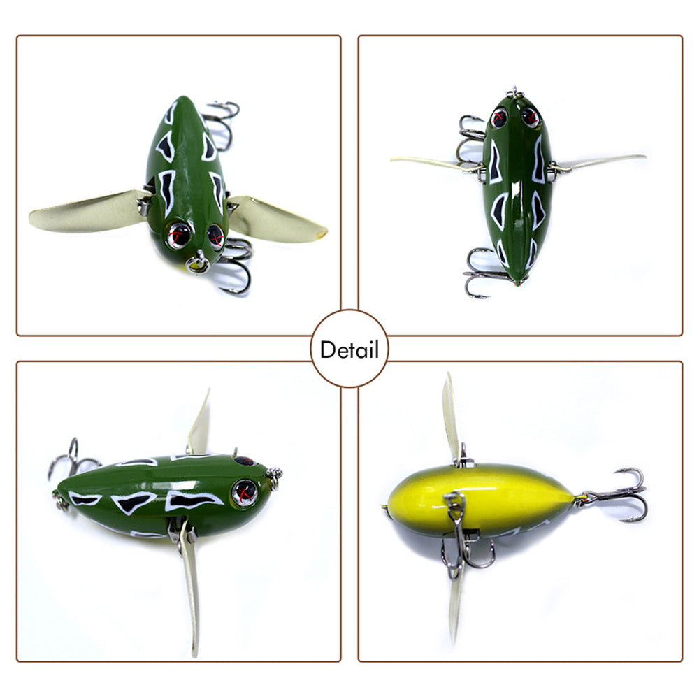 2.36" Topwater Hard Bait Wobbler Bee Popper Fishing Lures HERCULES