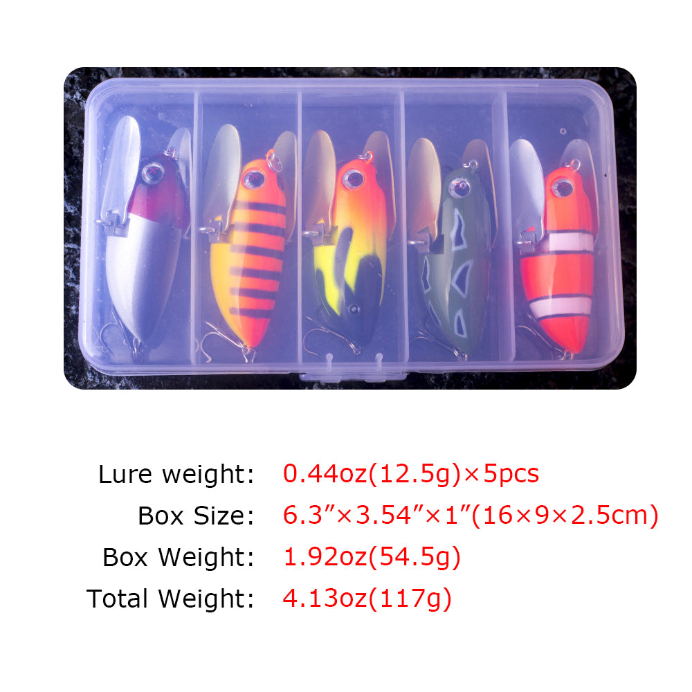 2.36" Topwater Hard Bait Wobbler Bee Popper Fishing Lures HERCULES