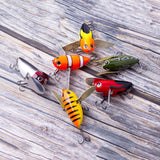 2.36" Topwater Hard Bait Wobbler Bee Popper Fishing Lures HERCULES