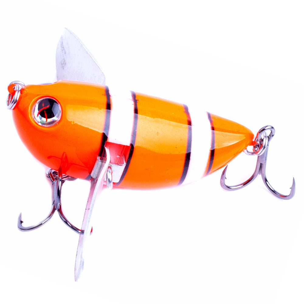 2.36" Topwater Hard Bait Wobbler Bee Popper Fishing Lures HERCULES