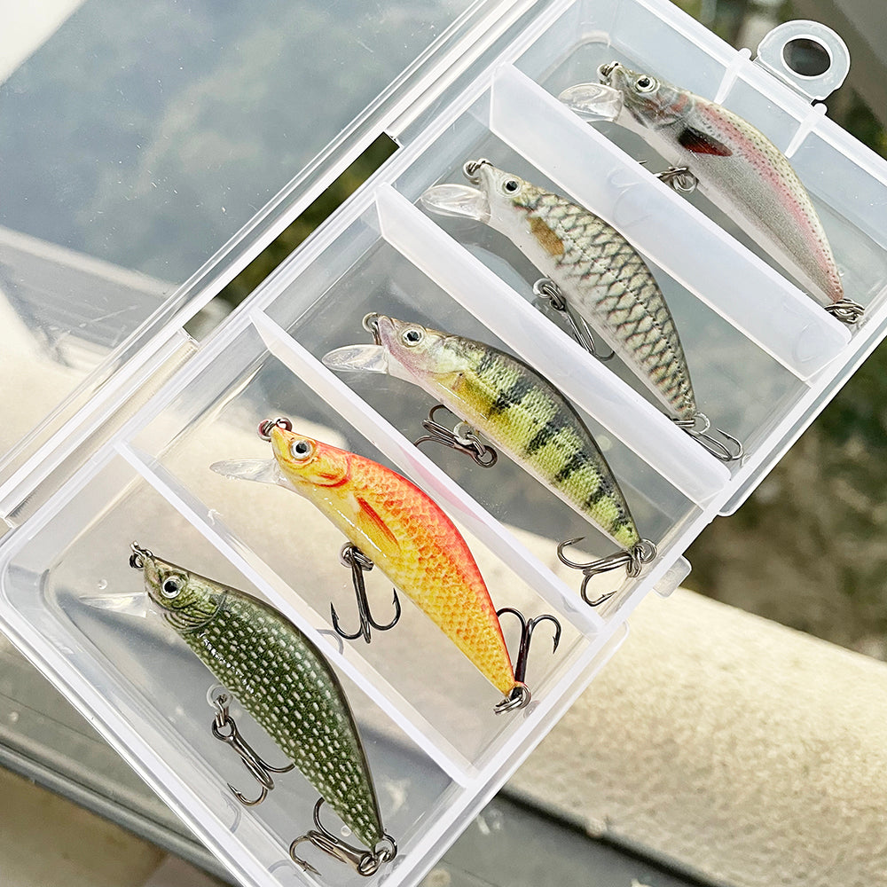HERCULES 2.16" Minnow Baits Fishing Lure Box of 5PCS HERCULES