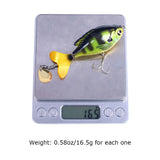 3.74" Topwater Fishing Lure with Rotating Tail and Sequin HERCULES