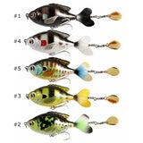 3.74" Topwater Fishing Lure with Rotating Tail and Sequin HERCULES