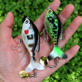 3.74" Topwater Fishing Lure with Rotating Tail and Sequin HERCULES