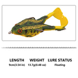 HERCULES Topwater Frog Soft Lures with Rotating Legs HERCULES
