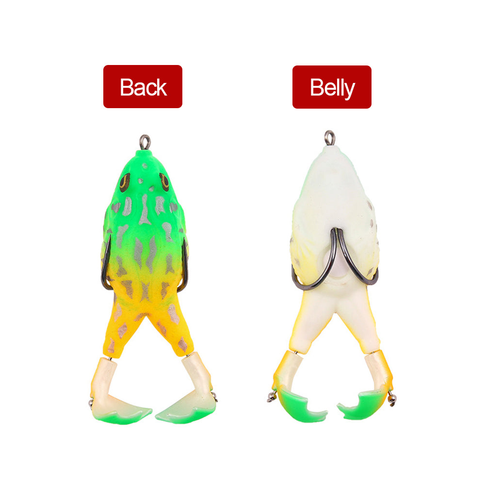 HERCULES Topwater Frog Soft Lures with Rotating Legs HERCULES