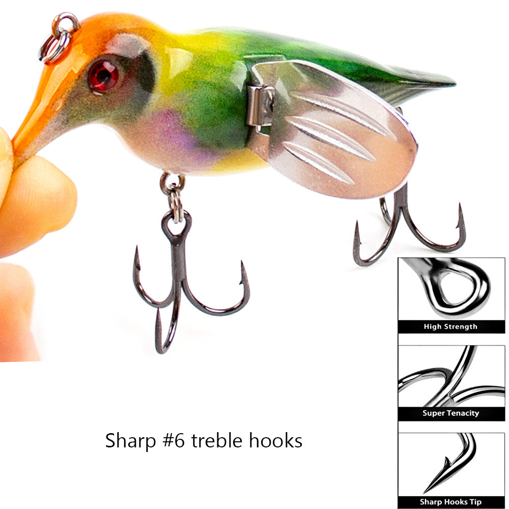 Winged Topwater Fishing Lure – Foldable Prop Wings Surface Bait HERCULES