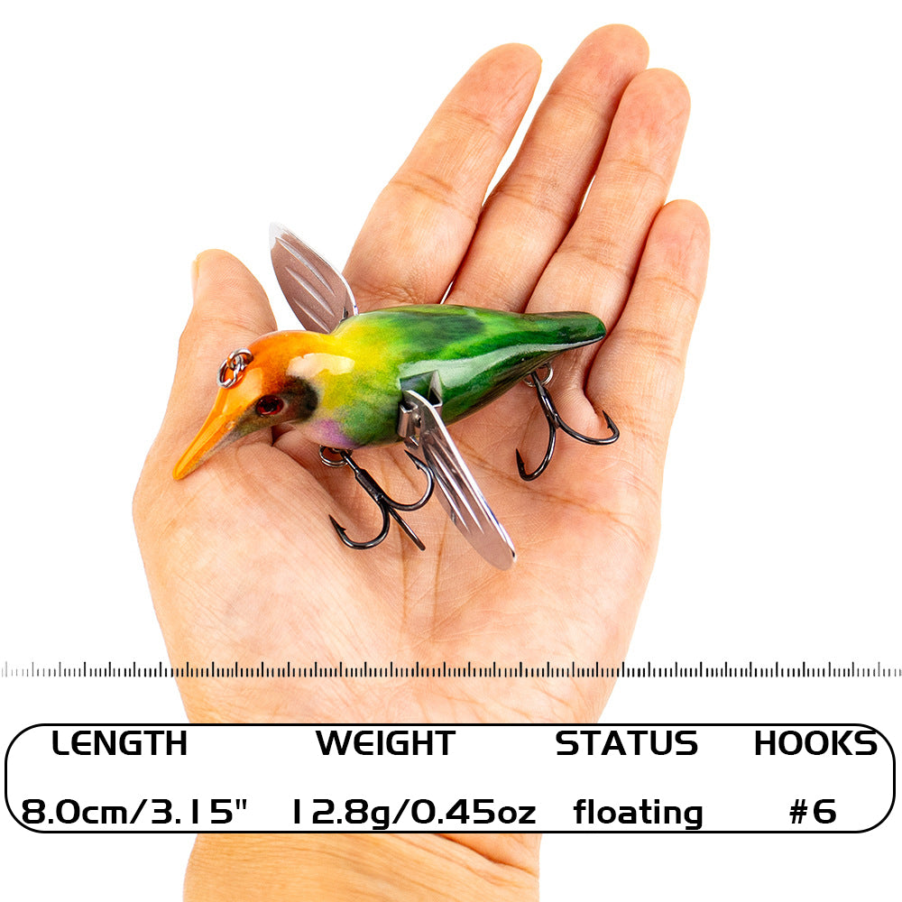 Winged Topwater Fishing Lure – Foldable Prop Wings Surface Bait HERCULES