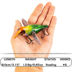 Winged Topwater Fishing Lure – Foldable Prop Wings Surface Bait HERCULES