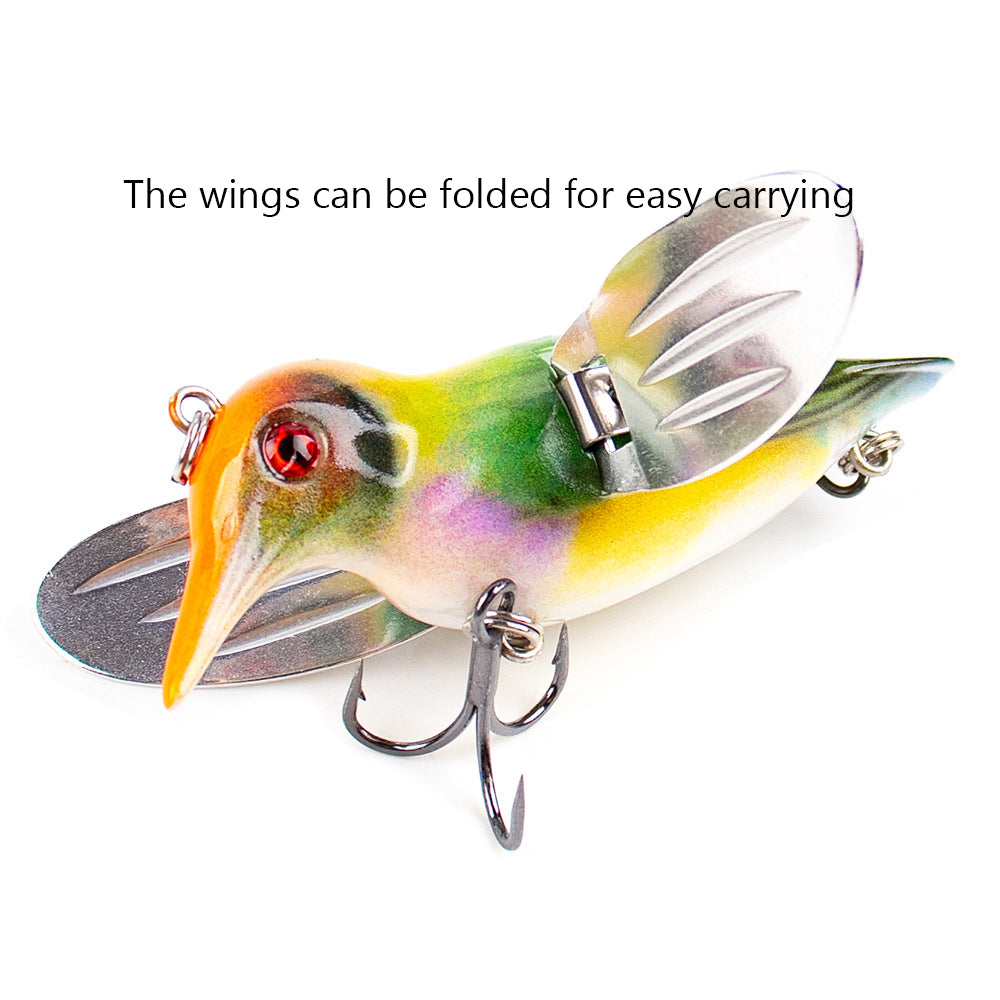 Winged Topwater Fishing Lure – Foldable Prop Wings Surface Bait HERCULES