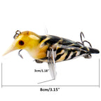 Winged Topwater Fishing Lure – Foldable Prop Wings Surface Bait HERCULES