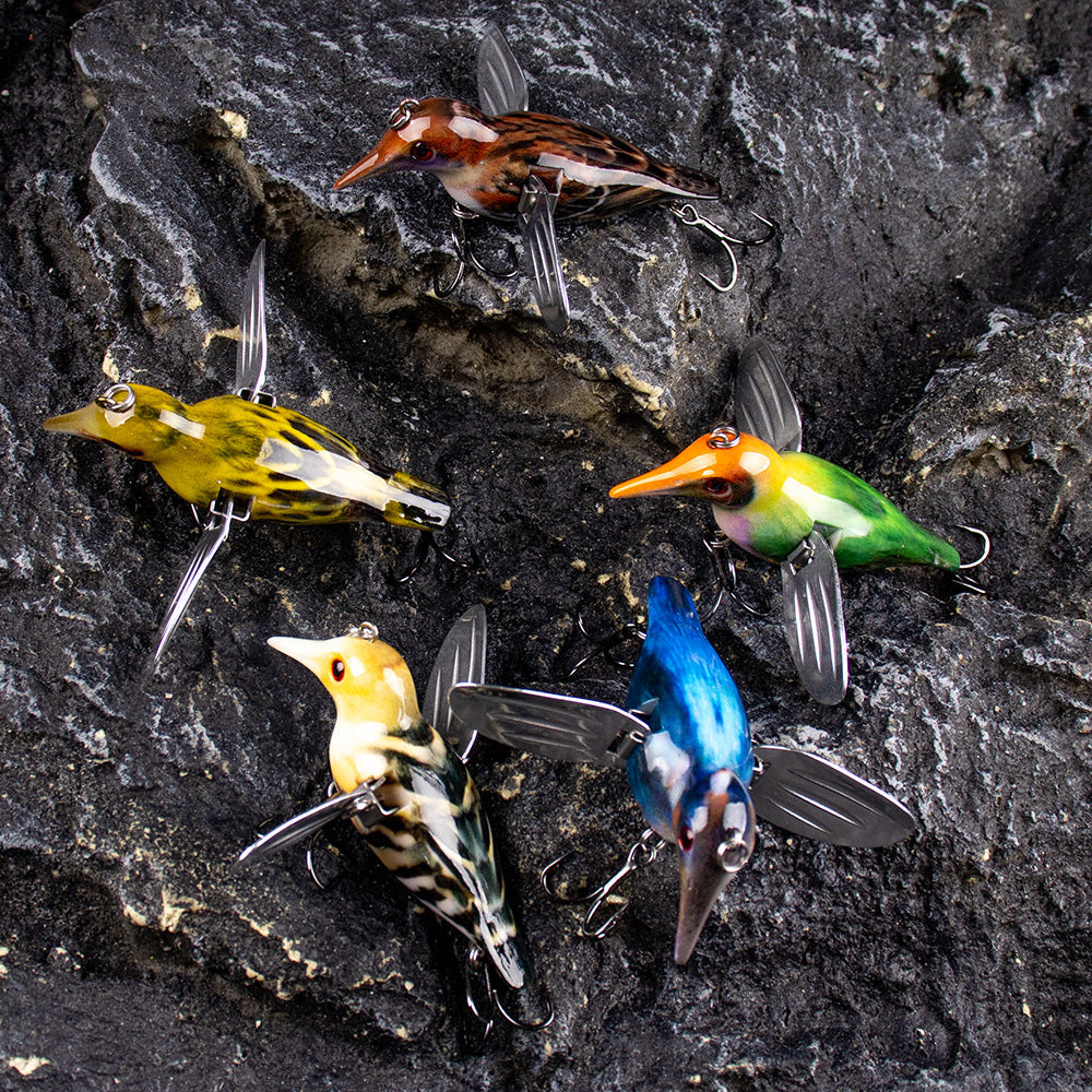 Winged Topwater Fishing Lure – Foldable Prop Wings Surface Bait HERCULES