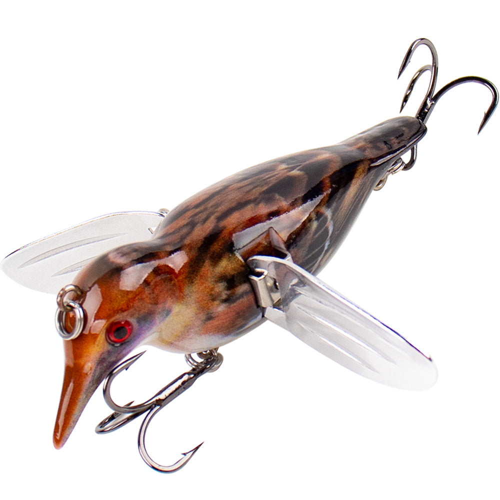Winged Topwater Fishing Lure – Foldable Prop Wings Surface Bait HERCULES
