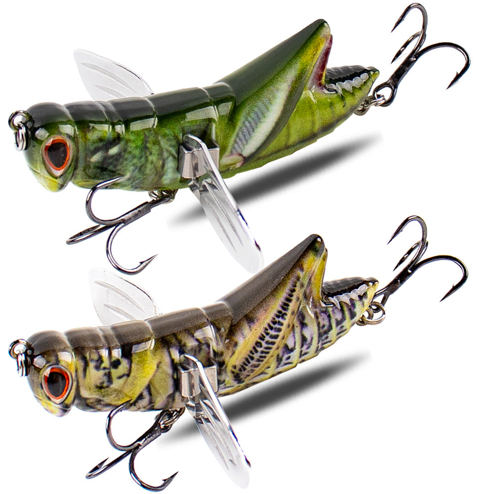 Topwater Grasshopper Lure with Foldable Wings Floating Crawler Bait HERCULES