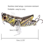 Topwater Grasshopper Lure with Foldable Wings Floating Crawler Bait HERCULES