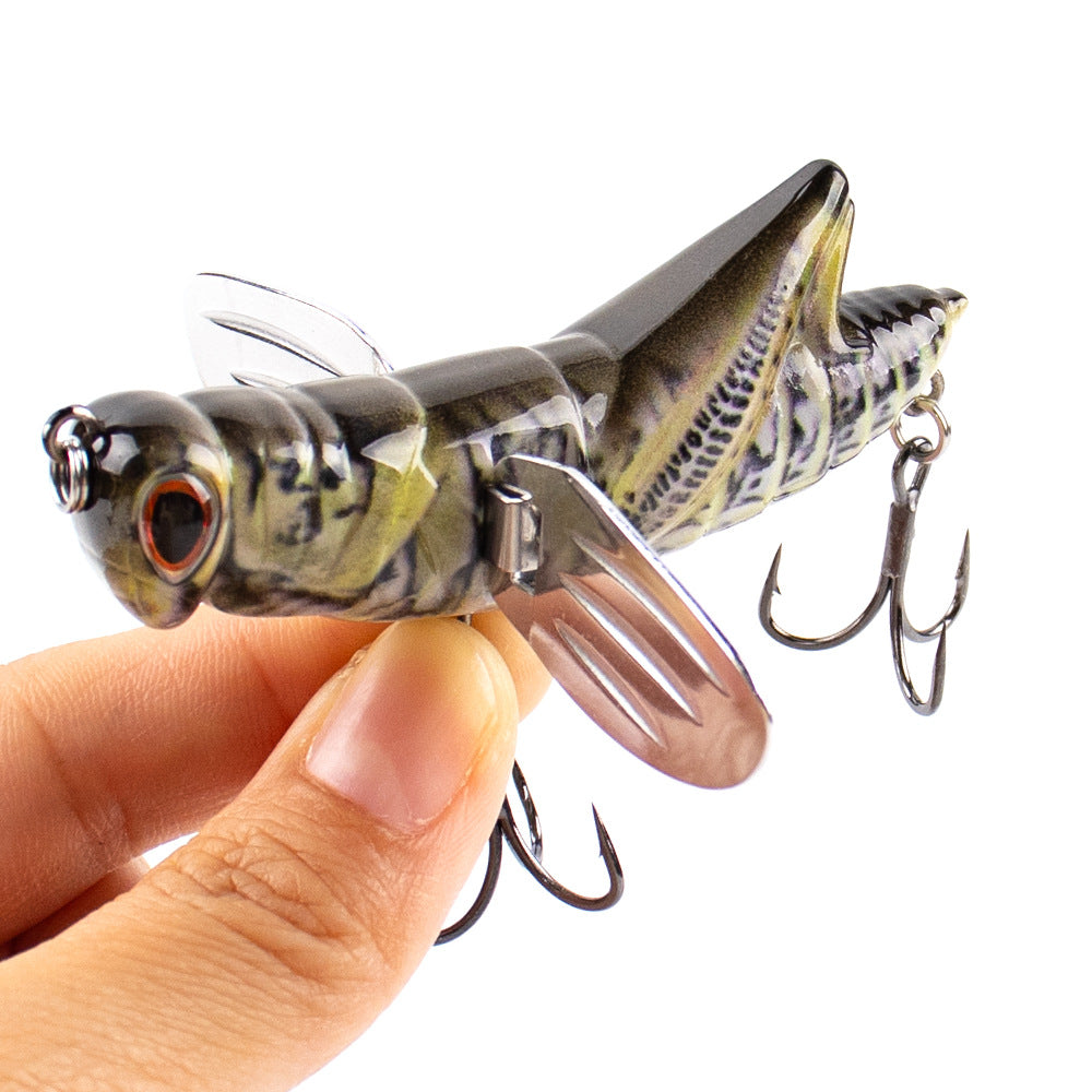 Topwater Grasshopper Lure with Foldable Wings Floating Crawler Bait HERCULES