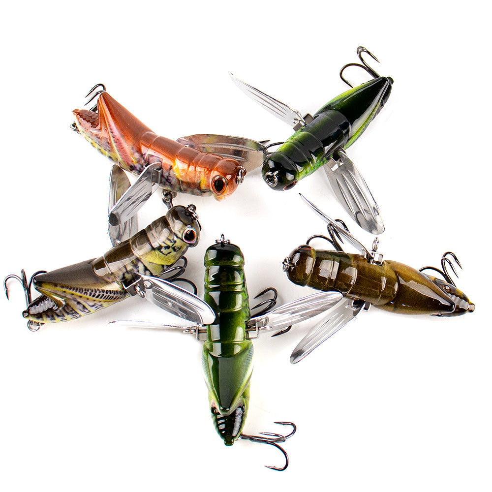 Topwater Grasshopper Lure with Foldable Wings Floating Crawler Bait HERCULES