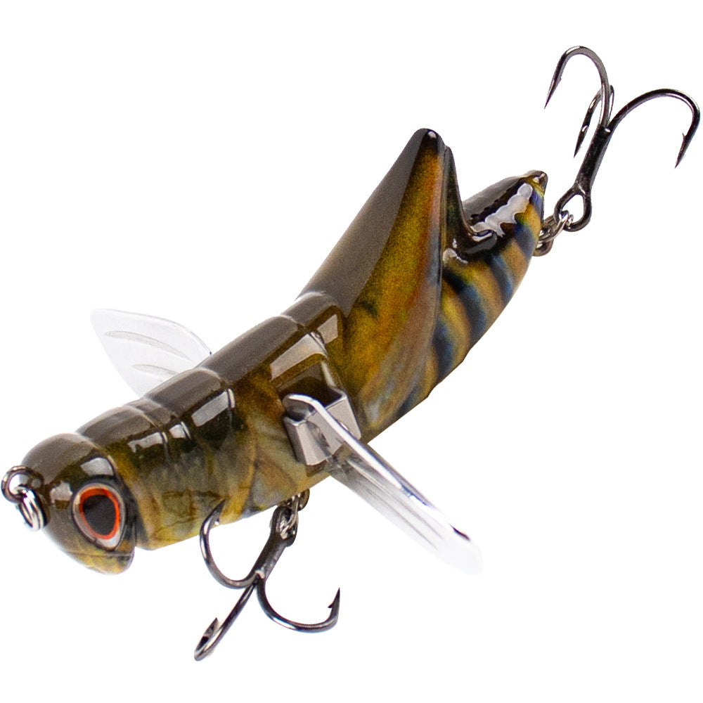 Topwater Grasshopper Lure with Foldable Wings Floating Crawler Bait HERCULES