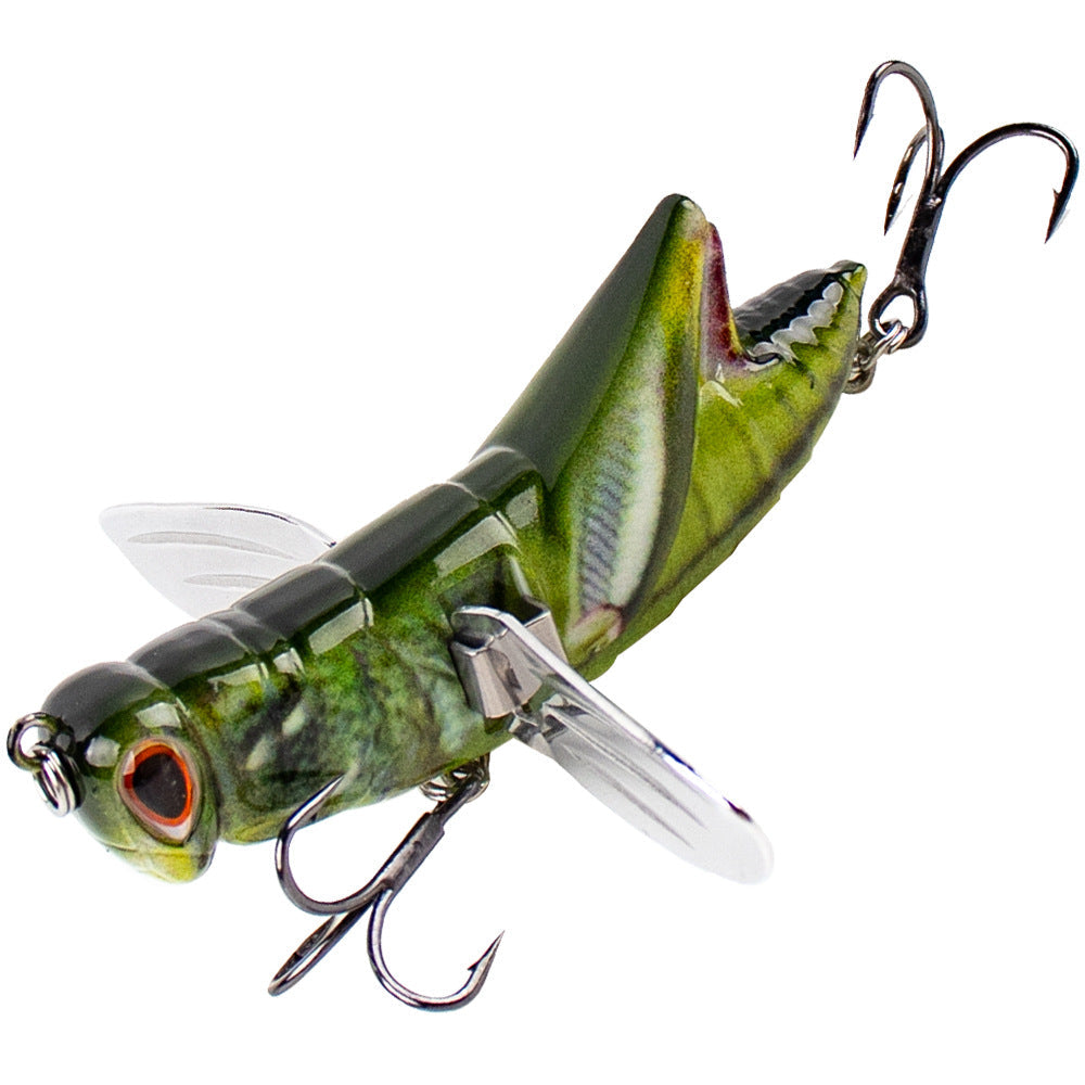 Topwater Grasshopper Lure with Foldable Wings Floating Crawler Bait HERCULES