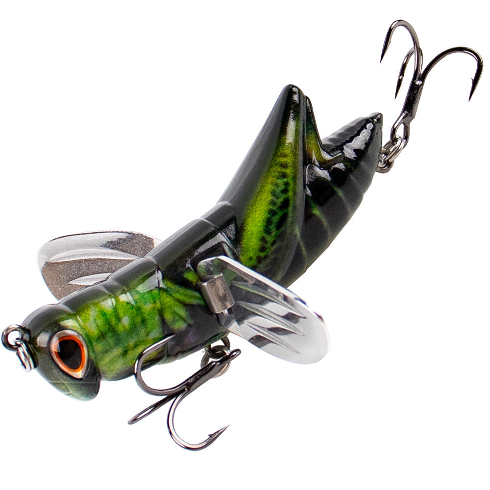 Topwater Grasshopper Lure with Foldable Wings Floating Crawler Bait HERCULES