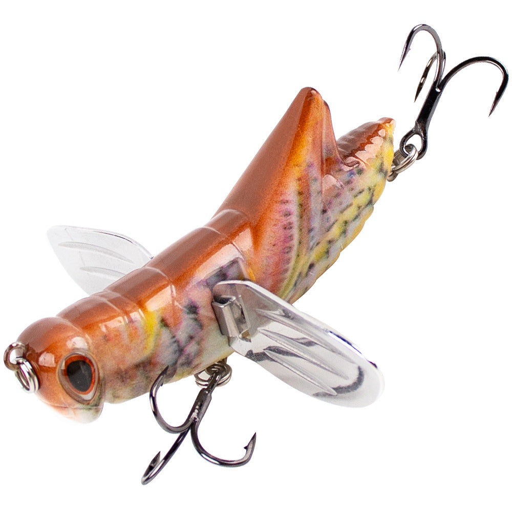Topwater Grasshopper Lure with Foldable Wings Floating Crawler Bait HERCULES