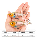 HERCULES Topwater Fishing Lures with Double Floating Rotating Tails HERCULES