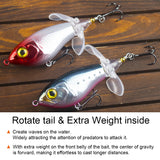 HERCULES Topwater Fishing Lures with Double Floating Rotating Tails HERCULES