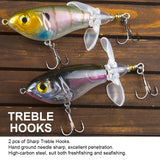 HERCULES Topwater Fishing Lures with Double Floating Rotating Tails HERCULES