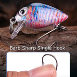 HERCULES 1.1" Mini Crankbait Single Hook Fishing Lure HERCULES