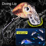 HERCULES 1.1" Mini Crankbait Single Hook Fishing Lure HERCULES