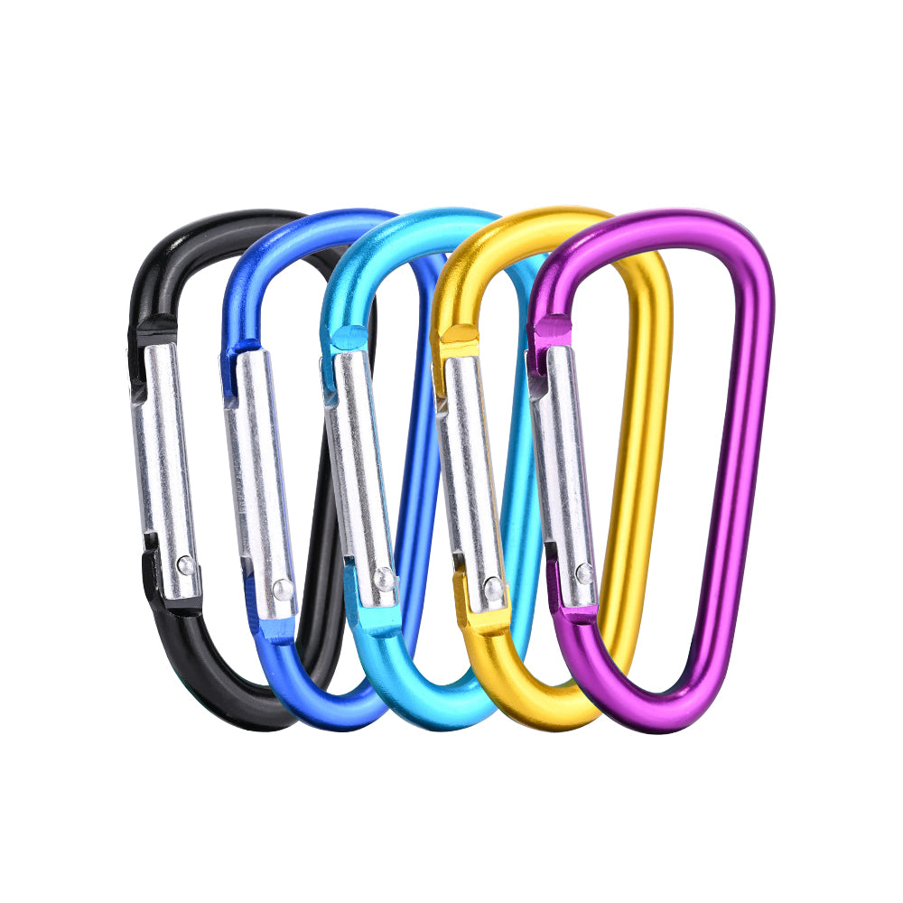 D-Ring Carabiner Clips Aluminum Alloy Gear Hooks Pack of 10 HERCULES