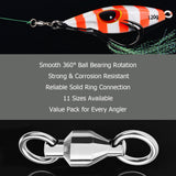 Fishing Ball Bearing Swivels with Solid Rings Pack of 10 HERCULES