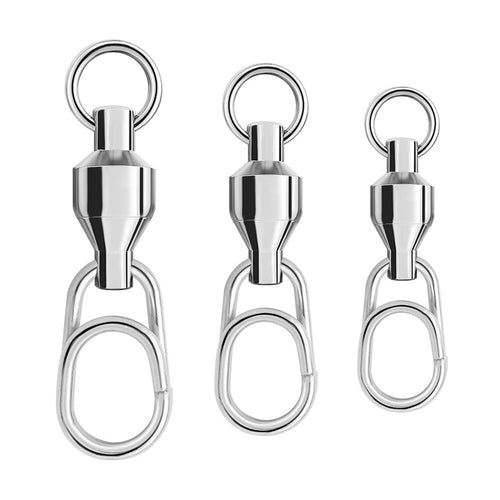 Fishing Ball Bearing Swivel with Oval Snap Pack of 10 HERCULES