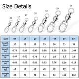 Fishing Ball Bearing Swivel with Oval Snap Pack of 10 HERCULES