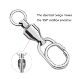 Fishing Ball Bearing Swivel with Oval Snap Pack of 10 HERCULES