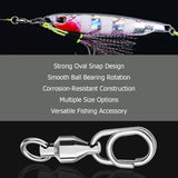 Fishing Ball Bearing Swivel with Oval Snap Pack of 10 HERCULES